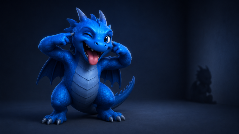 Saphira, the Akadata Linux Version 0 mascot